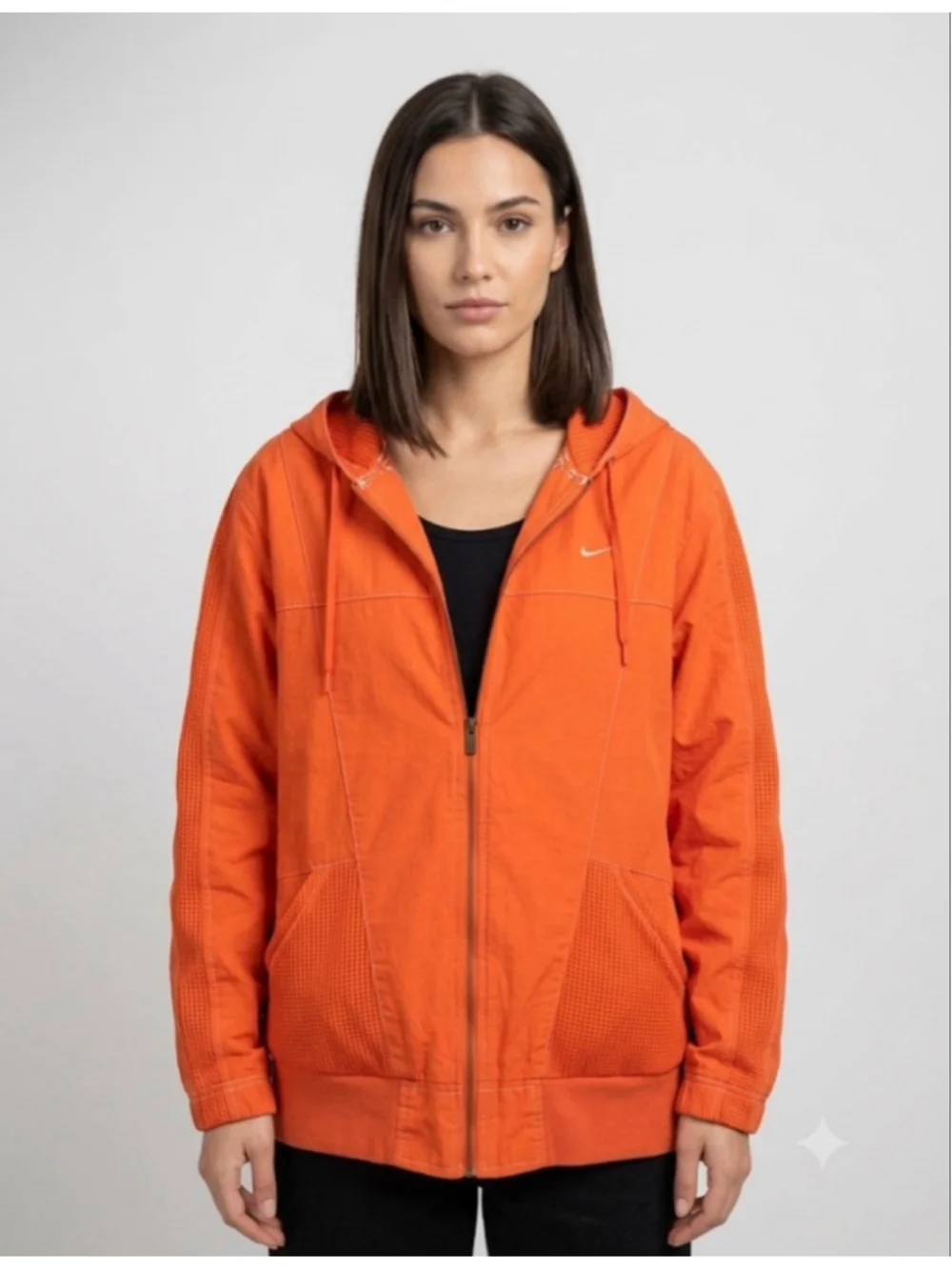 Nike Orange Full-Zip Hoodie XL